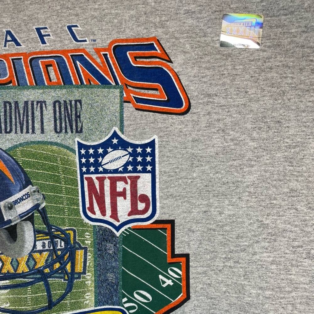 NEW Vintage 1998 NFL Denver Broncos Super Bowl XXXIII Starter T-Shirt XL - Picture 6 of 7